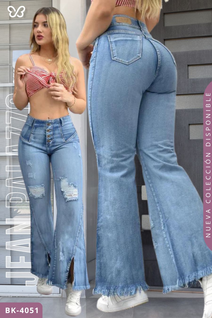 JEANS BOTA CAMPANA BIKLEY REF. BK-4051