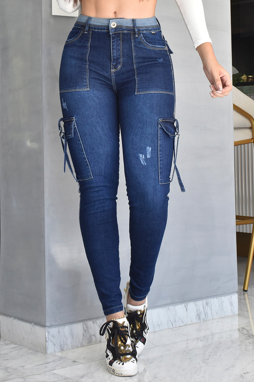 JEANS SKINNY BIKLEY METALIZADO REF. BK-40110