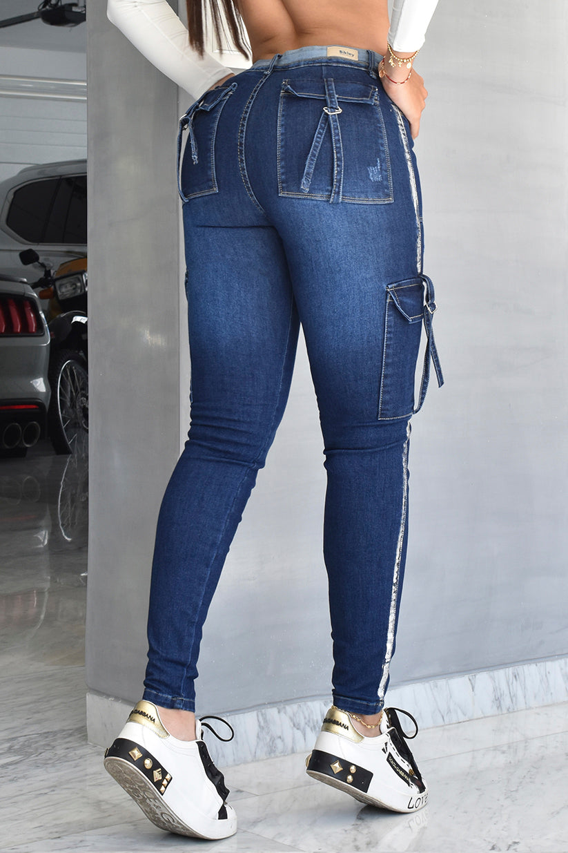 JEANS SKINNY BIKLEY METALIZADO REF. BK-40110