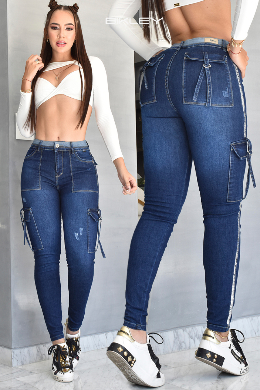 JEANS SKINNY BIKLEY METALIZADO REF. BK-40110